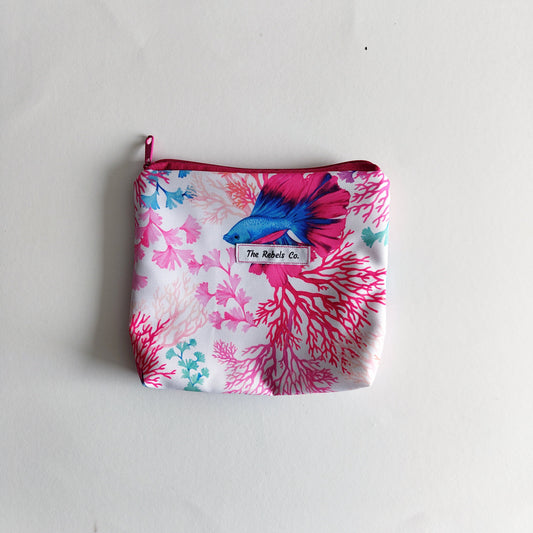 small coral reef pouch front