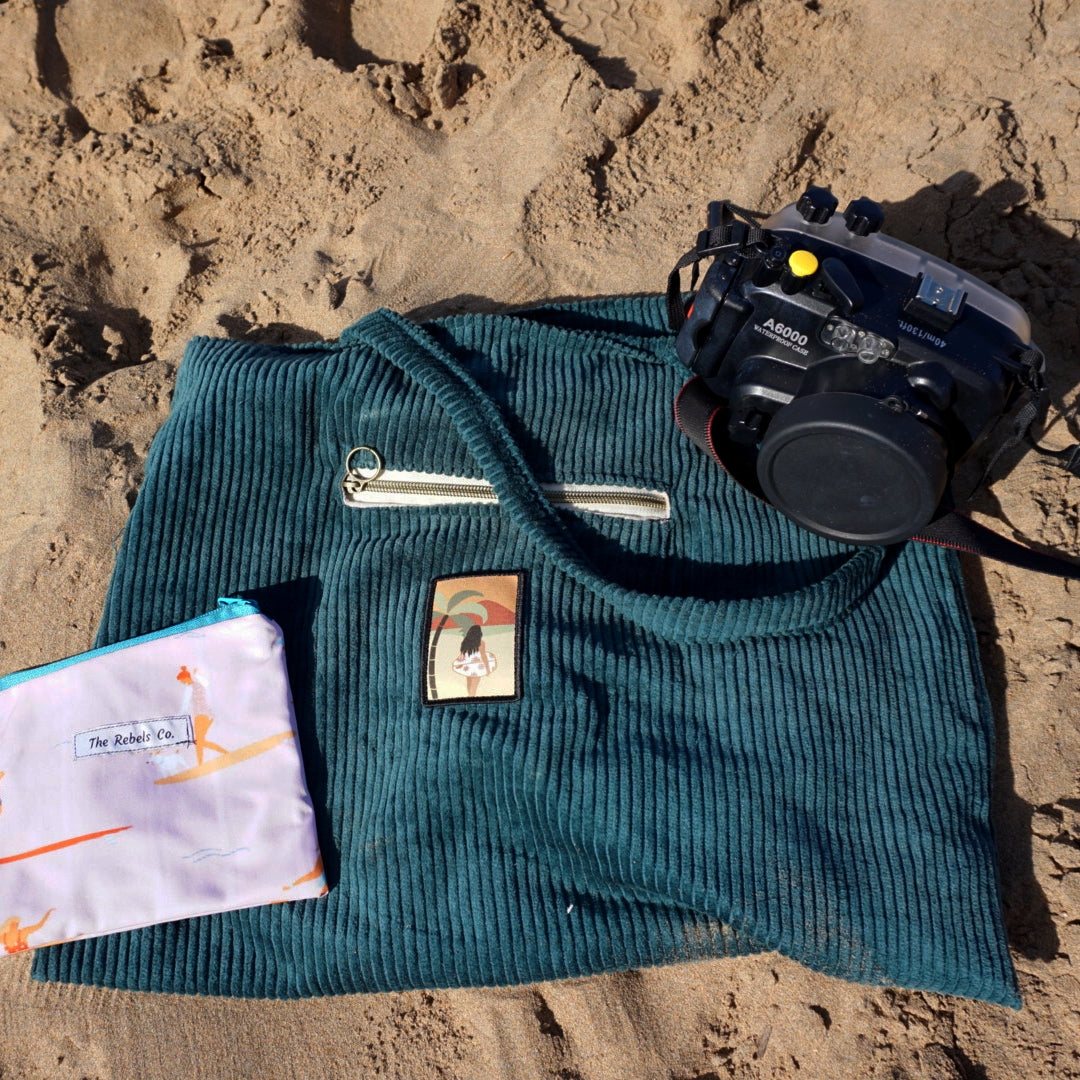 Dark green corduroy tote bagThe Rebels Co.Dark green corduroy tote bag