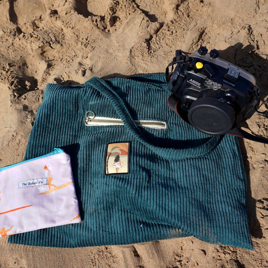 Dark green corduroy tote bagThe Rebels Co.Dark green corduroy tote bag