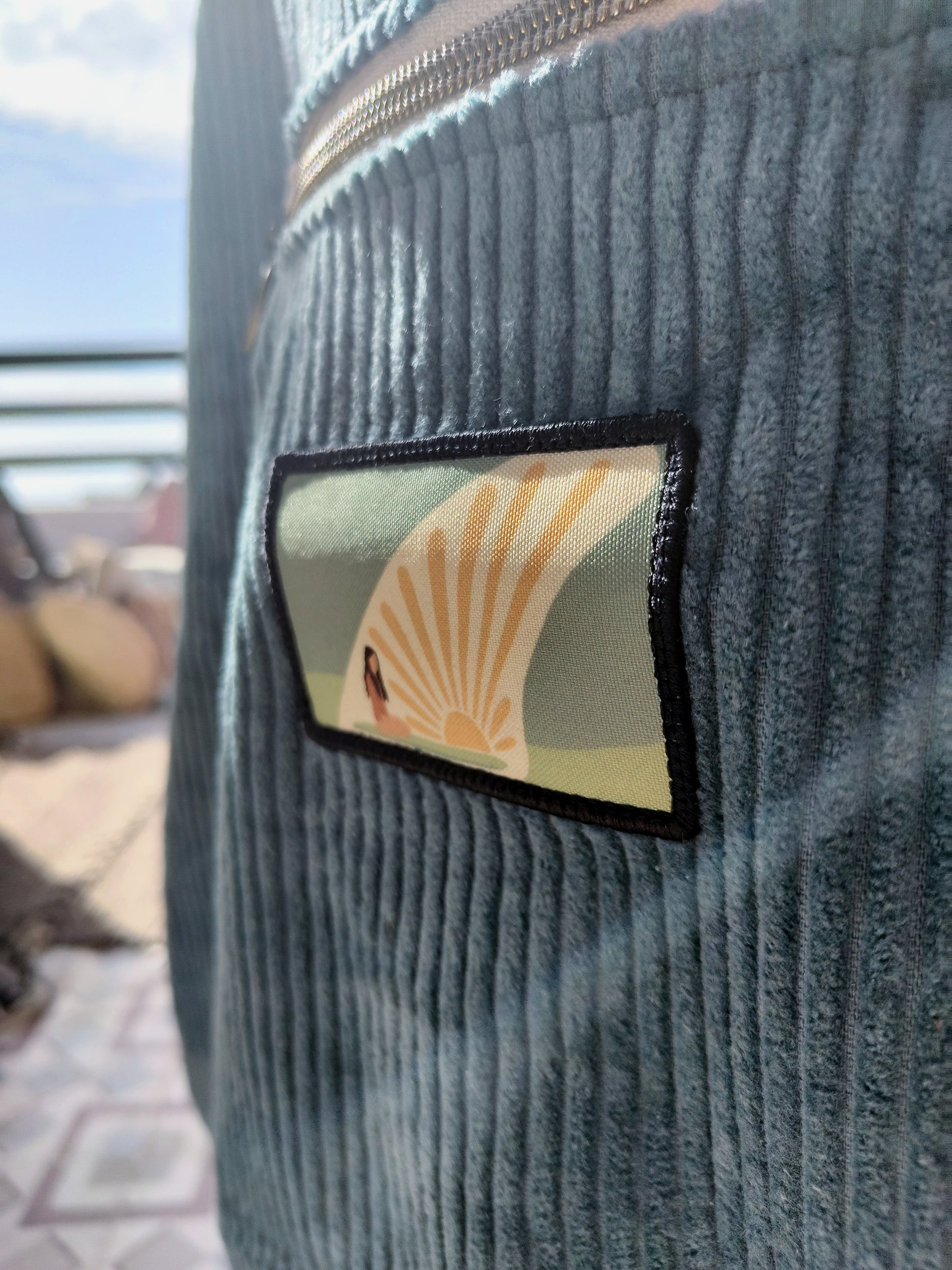 Light Petrol corduroy tote bagThe Rebels Co.Light Petrol corduroy tote bag