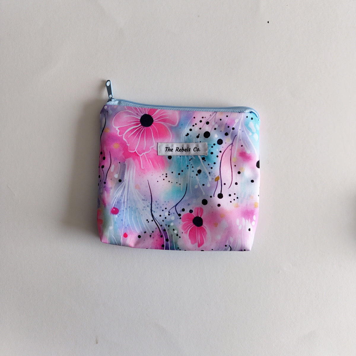 Small Watercolour Flowers pouch by The Rebels Co.